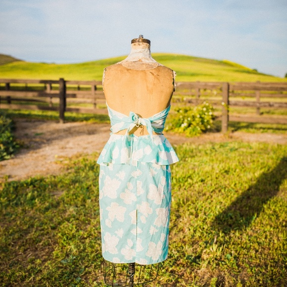 Vintage ~ Justine Hawaiian Strapless, approx. Sz 8 - Picture 3 of 5